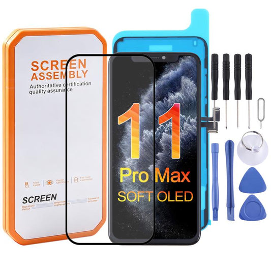 Weicher OLED-LCD-Bildschirm für die komplette Montage mit Digitalisierer, For iPhone 11 Pro Max(Soft OLED), For iPhone 12 Pro Max(Soft OLED)