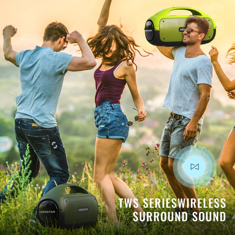 HOPESTAR A50 80W IPX6 Wasserdichter tragbarer Bluetooth-Lautsprecher Outdoor-Subwoofer