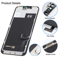 GX-Hart-OLED-LCD-Bildschirm mit vollständiger Montage des Digitalisierers, For iPhone 13(GX Hard OLED)