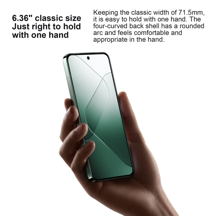 Xiaomi 14, 6,36 Zoll Xiaomi HyperOS Snapdragon 8 Gen 3 Octa Core 4 nm bis zu 3,3 GHz, NFC, Netzwerk: 5G, 16GB+512GB