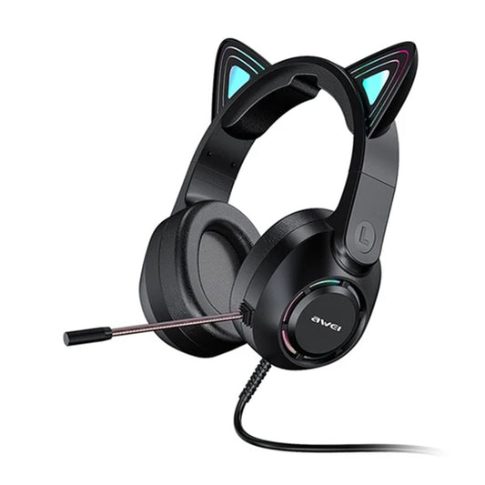 AWEI GM-9 Cat Ear Buntes Licht Kabelgebundenes Gaming-Headset mit Mikrofon, GM-9
