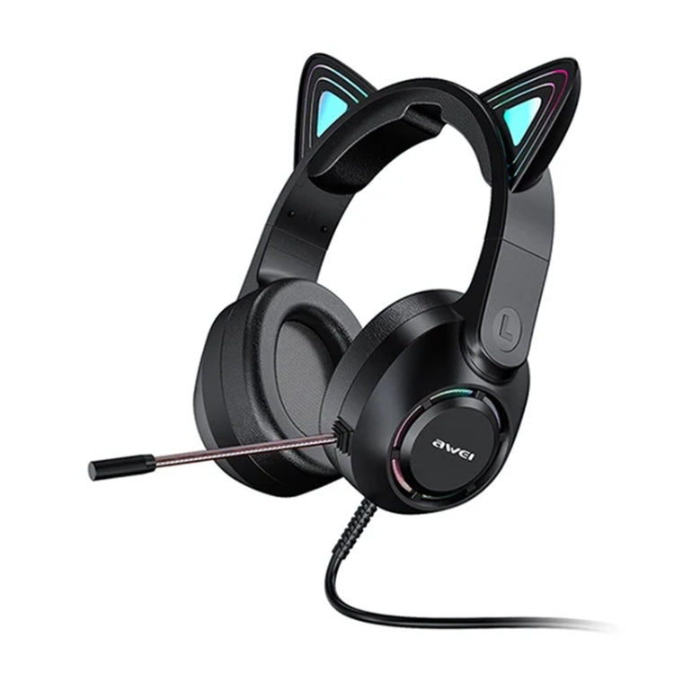 AWEI GM-9 Cat Ear Buntes Licht Kabelgebundenes Gaming-Headset mit Mikrofon, GM-9