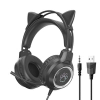 G35 Cute Cat RGB Kopfmontierter kabelgebundener Gaming-Kopfhörer
