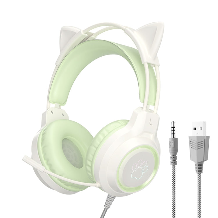 G35 Cute Cat RGB Kopfmontierter kabelgebundener Gaming-Kopfhörer