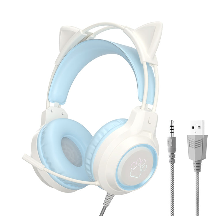 G35 Cute Cat RGB Kopfmontierter kabelgebundener Gaming-Kopfhörer