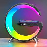N69-1 Intelligenter Bluetooth-Lautsprecher mit kabellosem Ladegerät, Wecker und Umgebungslicht, Support APP, Without APP