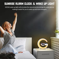 G69 G-förmiger intelligenter Bluetooth-Lautsprecher, unterstützt kabelloses Ladegerät, Wecker und Wecklicht, G69 (Black), G69 (White)