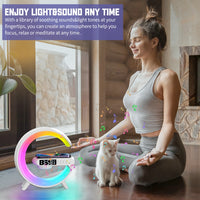 G69 G-förmiger intelligenter Bluetooth-Lautsprecher, unterstützt kabelloses Ladegerät, Wecker und Wecklicht, G69 (Black), G69 (White)