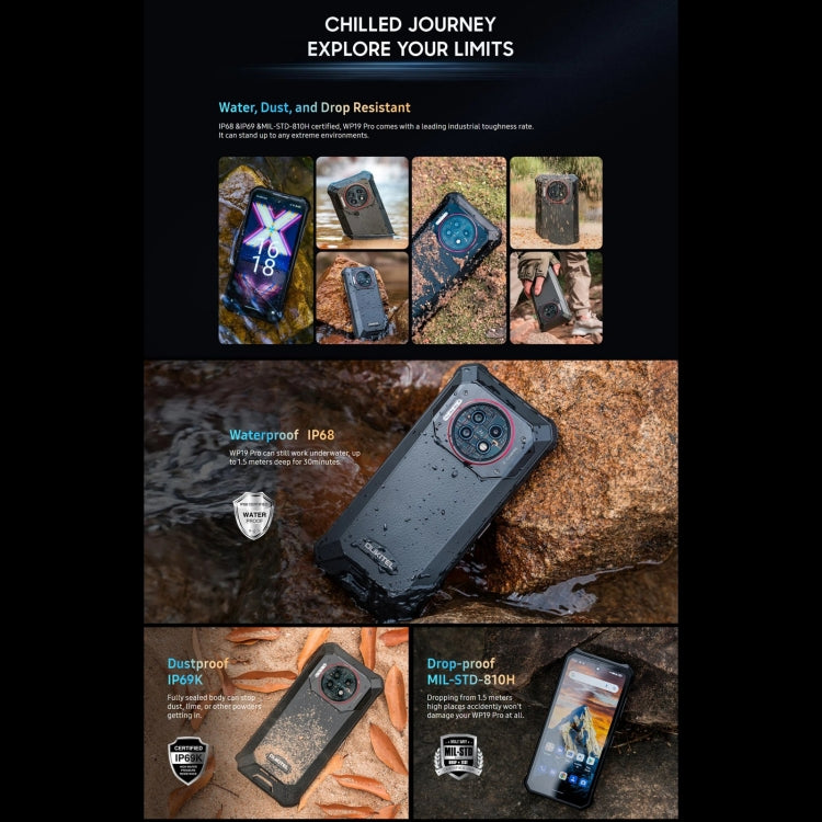 Oukitel WP19 Pro, 6,8 Zoll MediaTek Helio G99 Octa-Core, NFC, Netzwerk: 4G, WP19 Pro 8GB+256GB