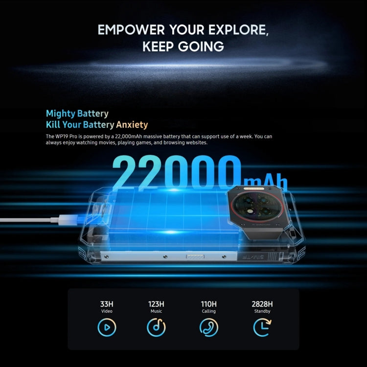 Oukitel WP19 Pro, 6,8 Zoll MediaTek Helio G99 Octa-Core, NFC, Netzwerk: 4G, WP19 Pro 8GB+256GB