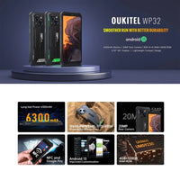 Oukitel WP32, IP68/IP69K, 5,93 Zoll Android 13 Unisoc Tiger T606 Octa-core, NFC, OTG, Netzwerk: 4G, 4GB+128GB