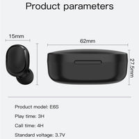 E6S LED-Anzeige TWS Kabelloser Bluetooth-Kopfhörer, E6S (White), E6S (Pink), E6S (Blue), E6S (Green)