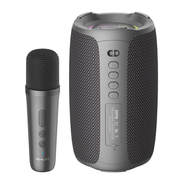 Zealot S61M RGB Rhythmisches Licht – Kabelloser Karaoke-Lautsprecher, Single Mic, Dual Mic