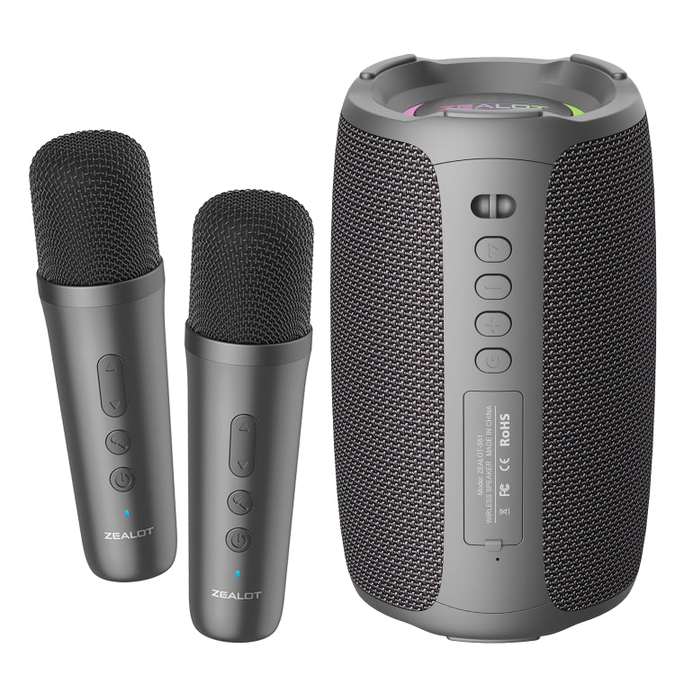 Zealot S61M RGB Rhythmisches Licht – Kabelloser Karaoke-Lautsprecher, Single Mic, Dual Mic