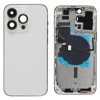 Für iPhone 14 Pro Max Akku-Rückabdeckung mit Strom- + Lautstärke-Flexkabel + kabellosem Lademodul, China Version, CE EU Version, US Version