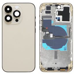 Für iPhone 14 Pro Max Akku-Rückabdeckung mit Strom- + Lautstärke-Flexkabel + kabellosem Lademodul, China Version, CE EU Version, US Version
