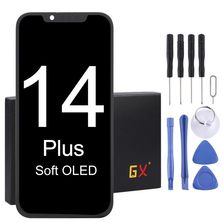 GX OLED-LCD-Bildschirm mit vollständiger Digitizer-Baugruppe, For iPhone 13 Pro Hard, For iPhone 14 Hard, For iPhone 14 Plus Soft, For iPhone 14 Pro Hard