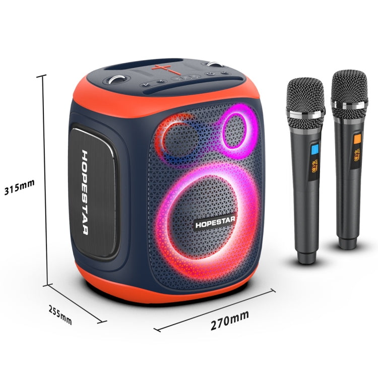 HOPESTAR PARTY130 Bluetooth-Lautsprecher mit langer Lebensdauer und Dual-Mikrofon für den Außenbereich