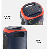 HOPESTAR PARTY130 Bluetooth-Lautsprecher mit langer Lebensdauer und Dual-Mikrofon für den Außenbereich