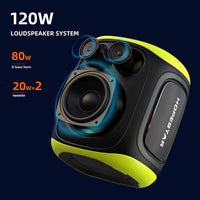 HOPESTAR PARTY130 Bluetooth-Lautsprecher mit langer Lebensdauer und Dual-Mikrofon für den Außenbereich