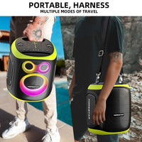 HOPESTAR PARTY130 Bluetooth-Lautsprecher mit langer Lebensdauer und Dual-Mikrofon für den Außenbereich
