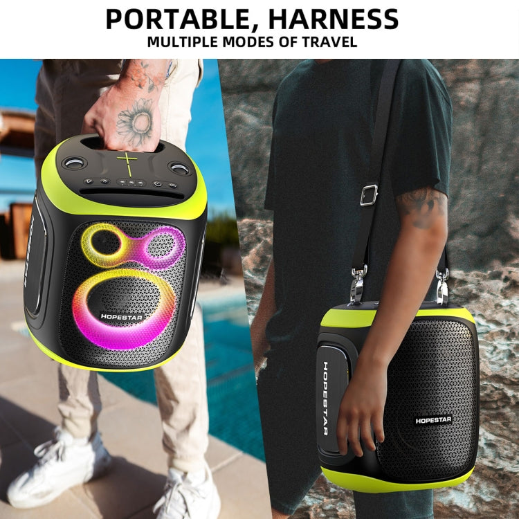 HOPESTAR PARTY130 Bluetooth-Lautsprecher mit langer Lebensdauer und Dual-Mikrofon für den Außenbereich