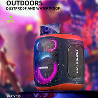 HOPESTAR PARTY130 Bluetooth-Lautsprecher mit langer Lebensdauer und Dual-Mikrofon für den Außenbereich