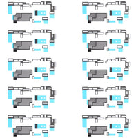 10 Sätze Mainboard-Kühlkörperaufkleber + FPC-Schaumstoffpads, For iPhone 16 Pro Max, For iPhone 16 Pro, For iPhone 16 Plus, For iPhone 16