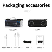 X8 Kabelloser Bluetooth-Lautsprecher, wasserdichter IPX7-Farblicht-Subwoofer