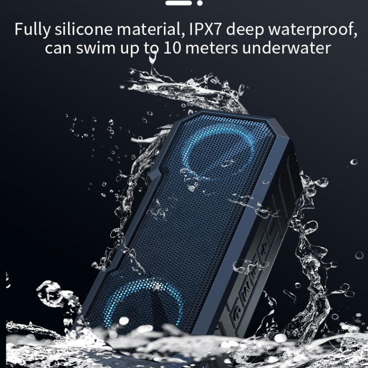 X8 Kabelloser Bluetooth-Lautsprecher, wasserdichter IPX7-Farblicht-Subwoofer
