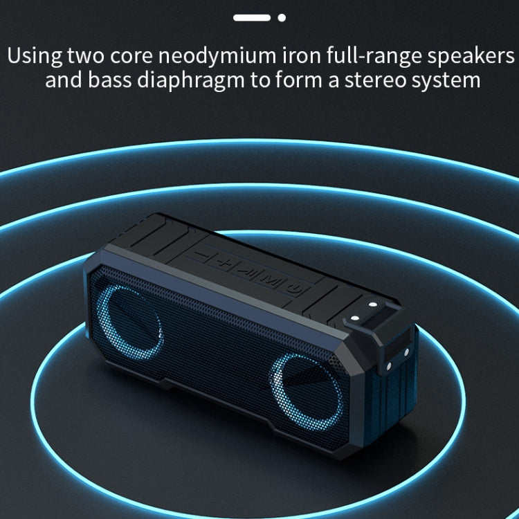 X8 Kabelloser Bluetooth-Lautsprecher, wasserdichter IPX7-Farblicht-Subwoofer