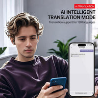 JM19 Bluetooth-Kopfhörer mit Touchscreen und Farbbildschirm, aktiver Geräuschunterdrückung (ANC) und Übersetzer