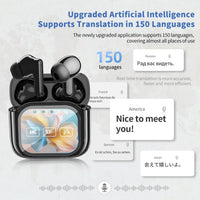 JM19 Bluetooth-Kopfhörer mit Touchscreen und Farbbildschirm, aktiver Geräuschunterdrückung (ANC) und Übersetzer