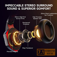 KOTION EACH G2000 Kabelgebundenes Gaming-Headset mit LED-Beleuchtung