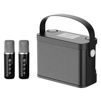 YS-219 Mini Tragbarer Karaoke-Lautsprecher mit kabelloser Bluetooth-Verbindung und 2 Mikrofonen