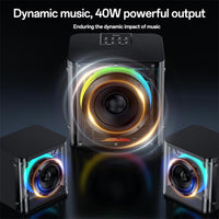 Yesido YSW41 40W 2.1-Kanal-System mit farbenfrohem RGB-Bluetooth-Lautsprecher und Subwoofer, YSW41