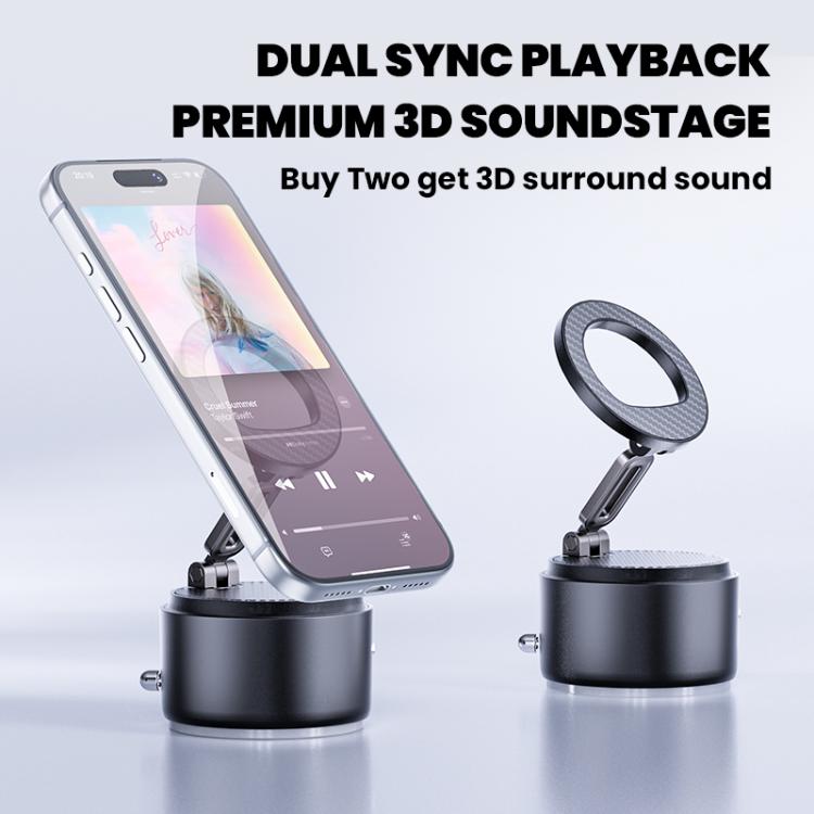 A5 Multifunktionale magnetische Handyhalterung mit Bluetooth-Lautsprecher, A5 (Black), A5 (Dark Blue)