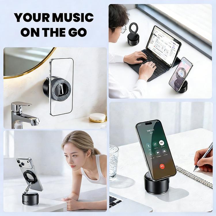 A5 Multifunktionale magnetische Handyhalterung mit Bluetooth-Lautsprecher, A5 (Black), A5 (Dark Blue)