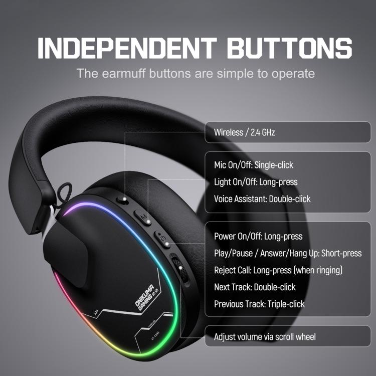 ONIKUMA GT836 E-Sport-Gaming-Headset mit vier Modi, GT836