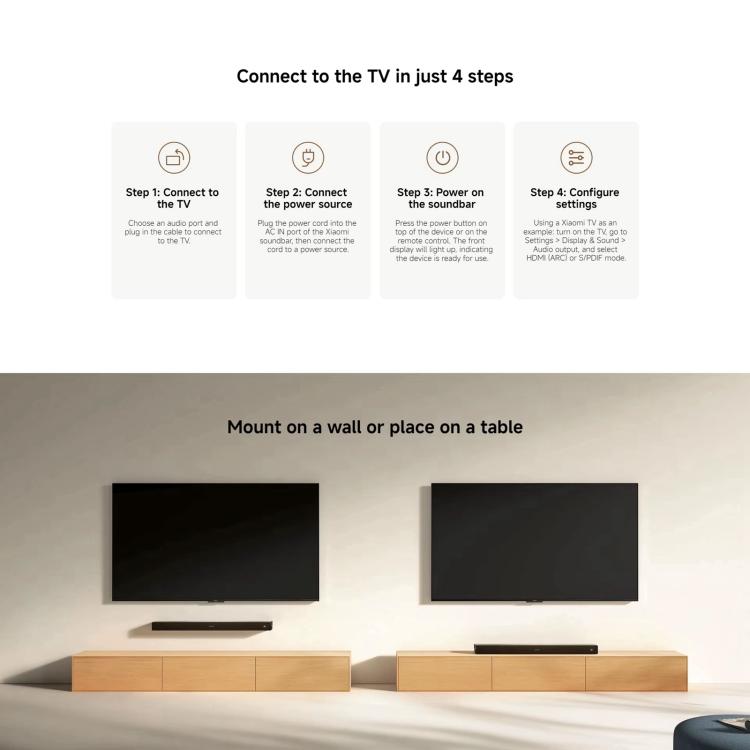 Original Xiaomi Soundbar 2.0 für TV und PC mit NFC-Unterstützung, US Plug