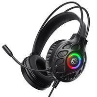 SoulBytes S200 kabelgebundenes Gaming-Headset mit 3,5-mm-USB-Anschluss und LED-Beleuchtung sowie Mikrofon, S200