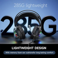 SoulBytes S200 kabelgebundenes Gaming-Headset mit 3,5-mm-USB-Anschluss und LED-Beleuchtung sowie Mikrofon, S200