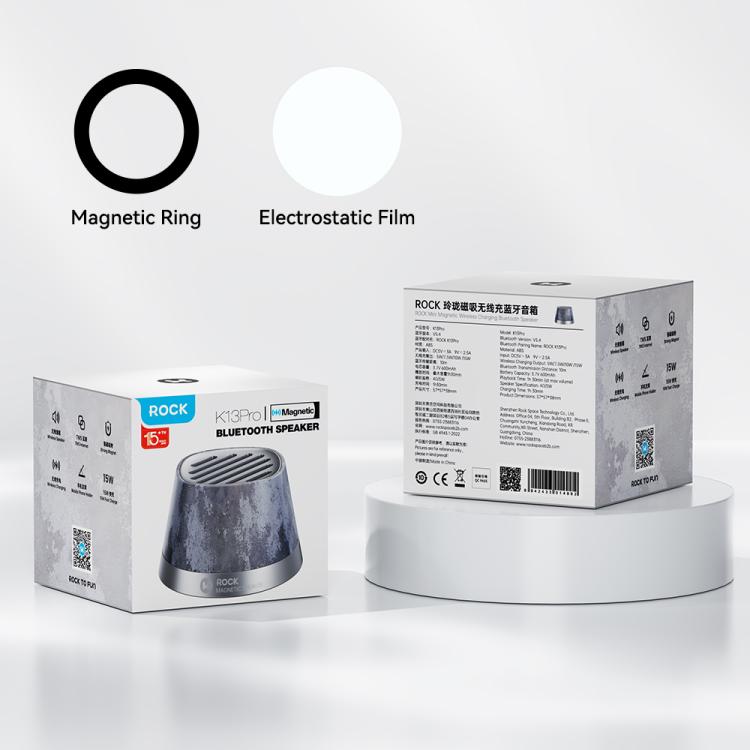 ROCK K13 Pro Mini Magnetischer Bluetooth-Lautsprecher mit kabelloser Ladefunktion
