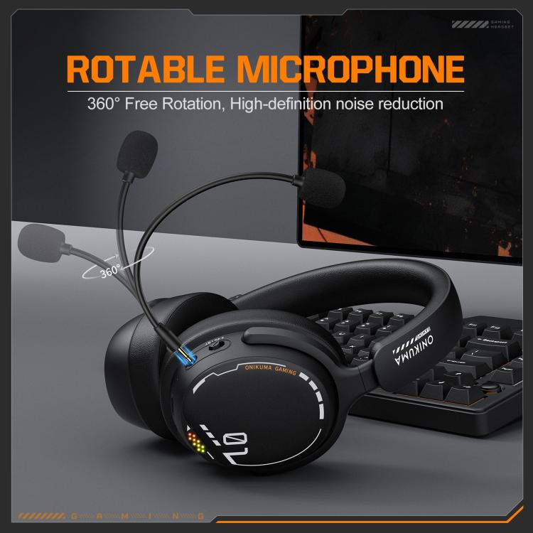 ONIKUMA GT886 Tri-Mode Bluetooth 2.4G Kabelgebundenes E-Sport-Gaming-Headset, GT886