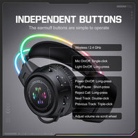 ONIKUMA GT889 Tri-Mode RGB Bluetooth 2.4G Kabelgebundenes Gaming-Headset, GT889