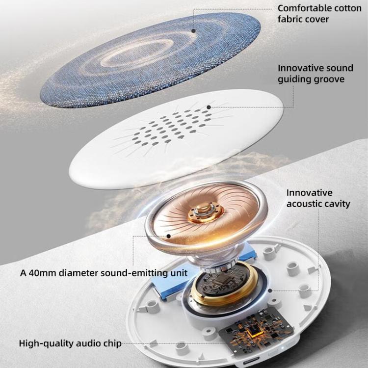 X5 Pro Ultradünnes Kissen mit Soundmaschine – Kabelloser Bluetooth-Lautsprecher mit weißem Rauschen für erholsamen Schlaf