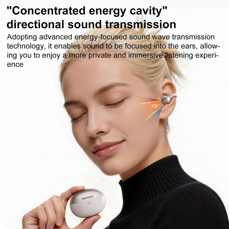 MOMAX Vibe Clip M.IN.D BT15 Kabellose Clip-Kopfhörer mit Geräuschunterdrückung und Bluetooth 6.0