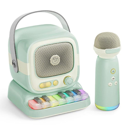 C60 Mini Bluetooth-fähiger Karaoke-Lautsprecher mit Klaviertastatur und drahtlosem Mikrofon