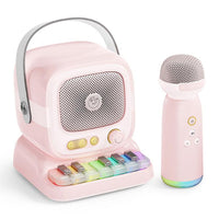 C60 Mini Bluetooth-fähiger Karaoke-Lautsprecher mit Klaviertastatur und drahtlosem Mikrofon