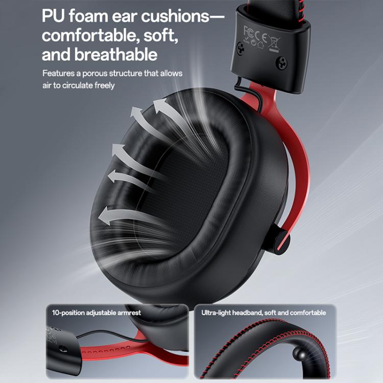 Yesido EK07 Drei-Modus-E-Sport-Gaming-RGB-Headset, EK07